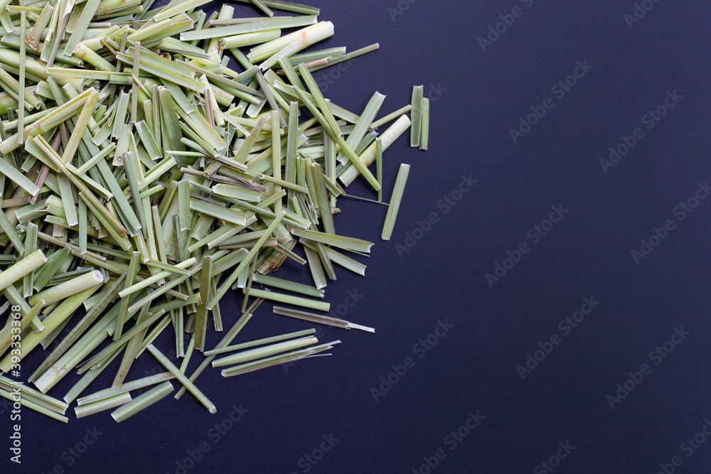 Organic lemongrass. Herb for tea concept