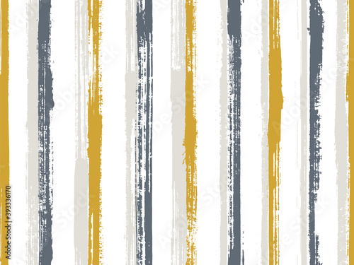 Pain handdrawn irregular stripes vector seamless pattern. Doodle candy wrap  sweet design. Grainy 