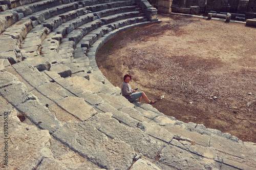 Amphitheater  Ancient Lycian City of Arykanda. photo