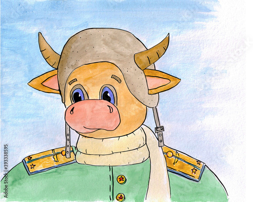 cow with a sky
