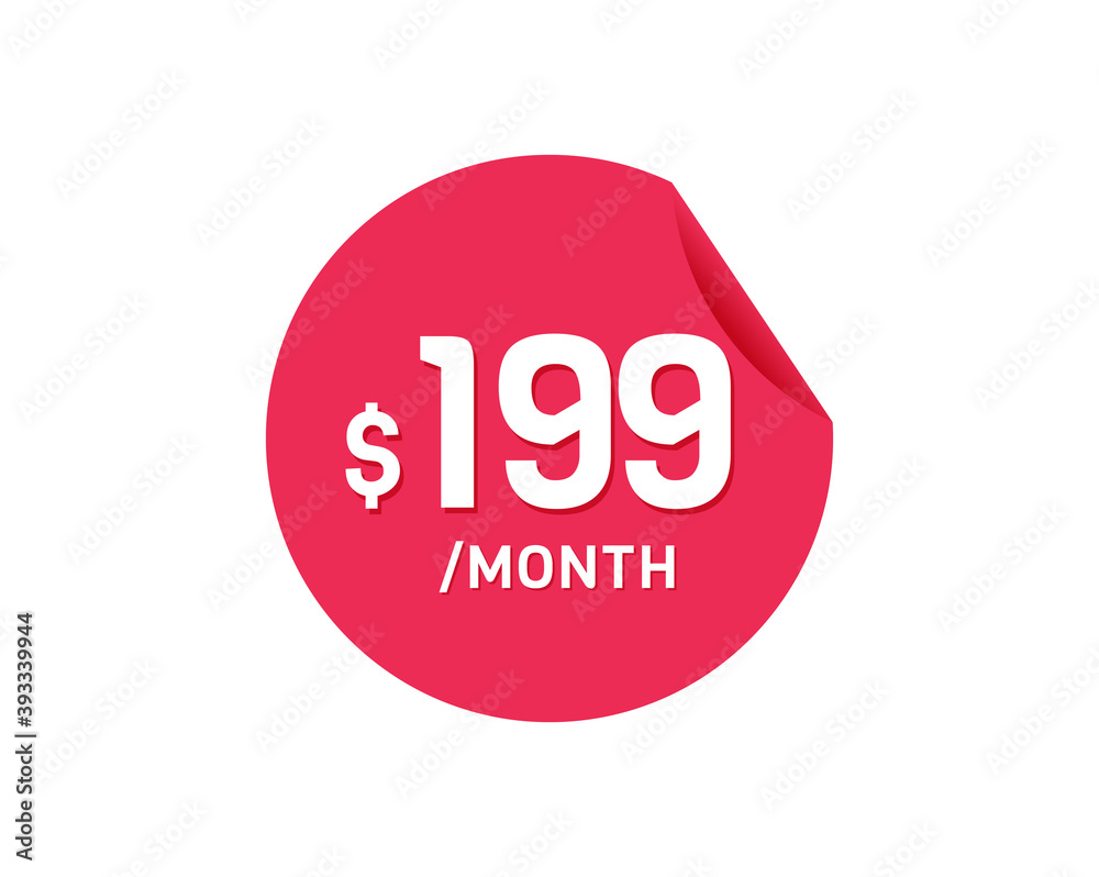 $199 Dollar Month. 199 USD Monthly sticker $199 Dollar Month. 199 USD Monthly sticker