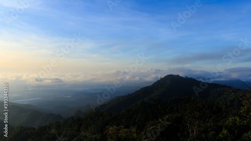Landscape mountain with blue sky and cloud