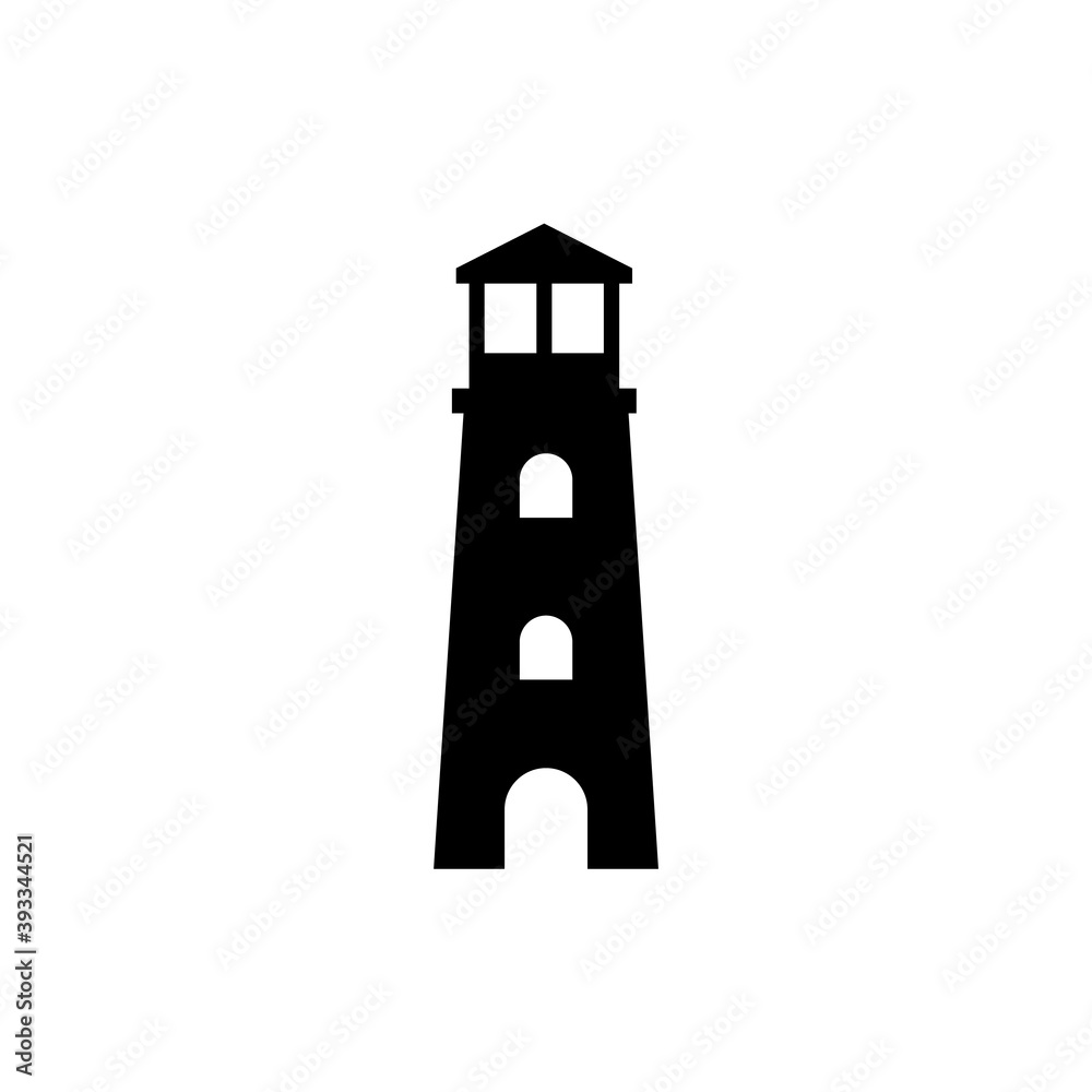 Lighthouse icon, logo isolated on white background Lighthouse icon, logo isolated on white background