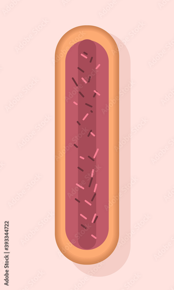 vector image of eclair, eclair icon for menu or online store vector image of eclair, eclair icon for menu or online store