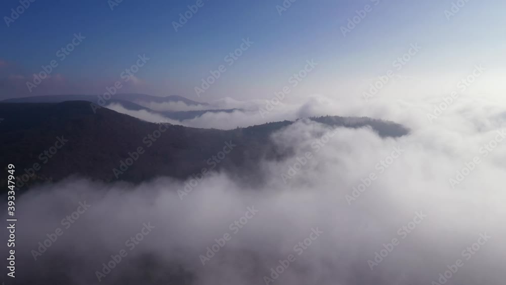 Drone flight over Germany landscape, Hohenstein Drone flight over Germany landscape, Hohenstein