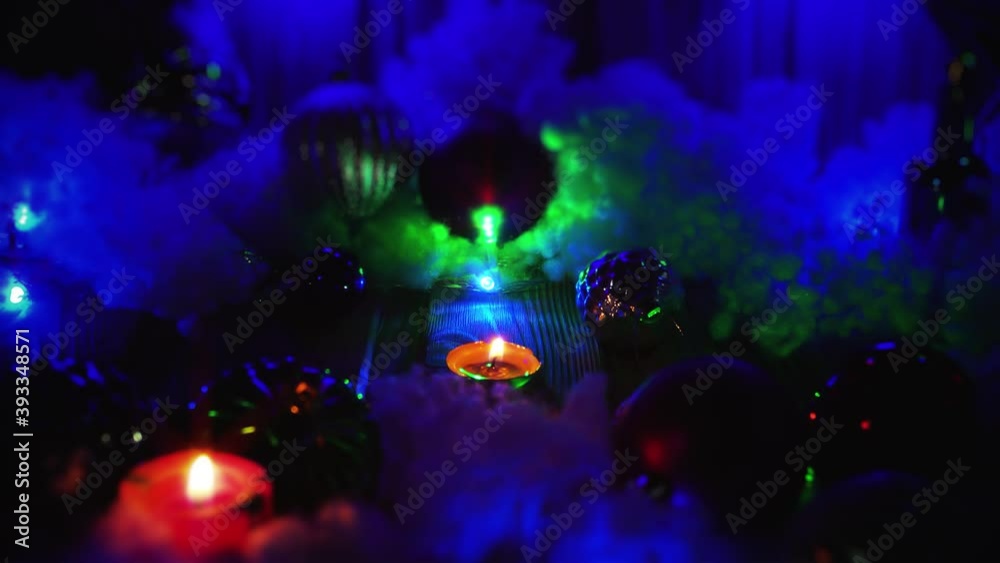 Candles with christmas background Candles with christmas background