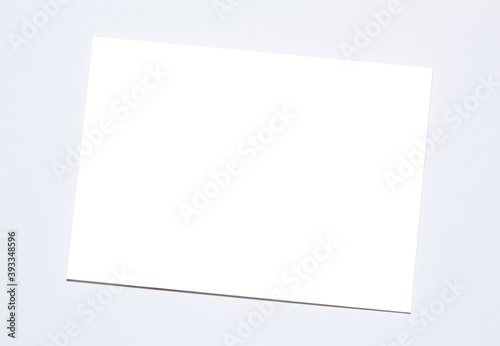 Blank insulated sheet with shadow on larger sheet