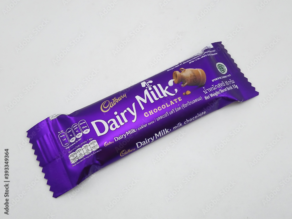 Cadbury dairy milk chocolate bar in Manila Philippines Stock