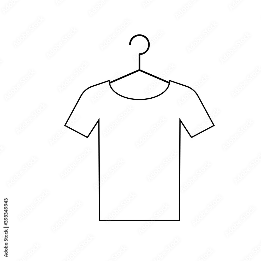 Tshirt icon on the hanger. dress icon. clothing icon dress Tshirt icon on the hanger. dress icon. clothing icon dress