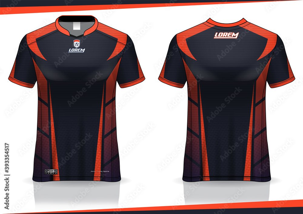 Jersey mockup. t-shirt sport design template for runner, uniform front ...