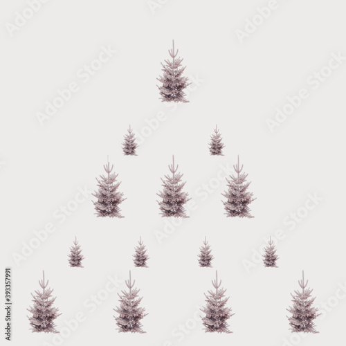 minimalist Christmas trees pattern decoration