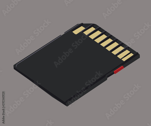 memory card, memory stick  vector illustration