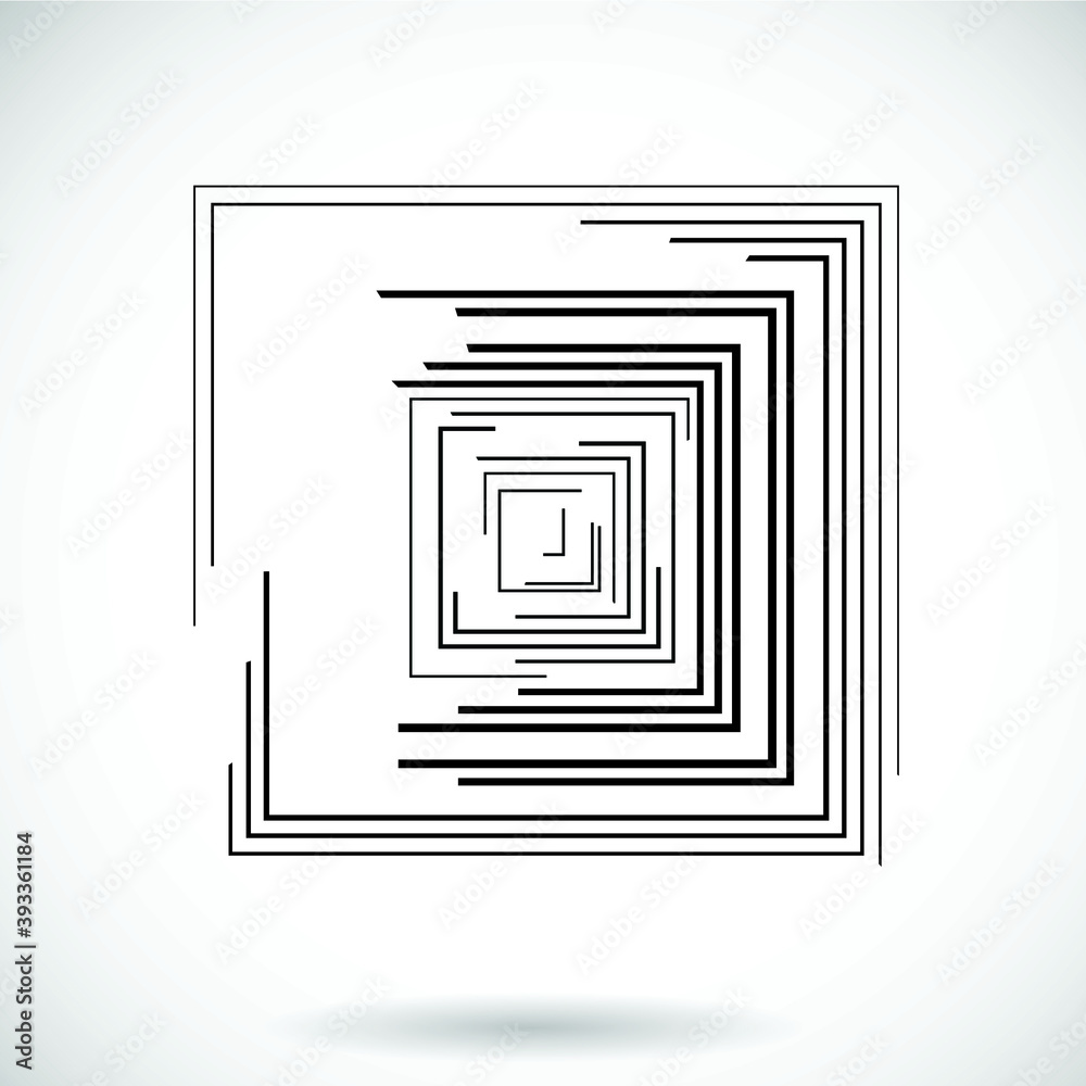Rectangle Logo with lines.Square unusual icon Design .frame with Vector stripes . Rectangle Logo with lines.Square unusual icon Design .frame with Vector stripes .