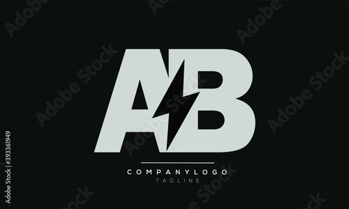 AB initials monogram letter text alphabet logo design