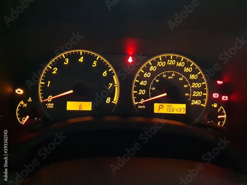 Car Speed and Odometer Dashboard