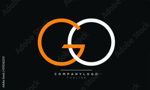 GO initials monogram letter text alphabet logo design