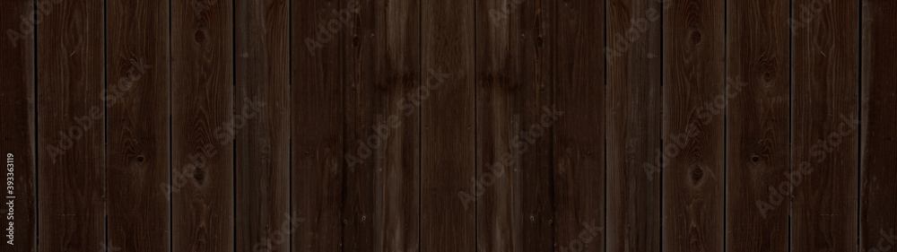 Fototapeta premium old brown rustic dark wooden texture - wood background panorama long banner