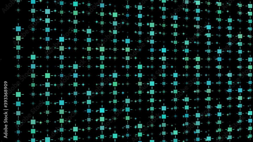 Futuristic big date technology green box pattern abstract background - computer illustration graphic technology background concept Futuristic big date technology green box pattern abstract background - computer illustration graphic technology background concept