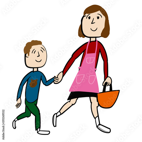 A young babysitter who picked up a boy