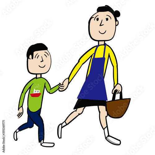 A young babysitter who picked up a boy