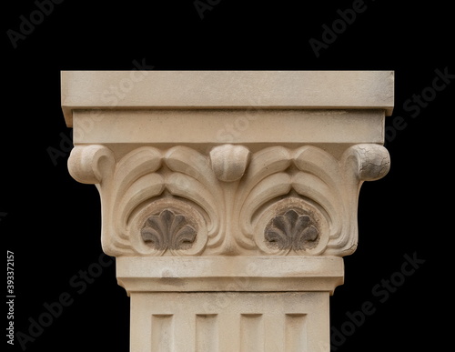 Fototapeta Naklejka Na Ścianę i Meble -  elements of architectural decorations of buildings, columns, pommel and patterns, on the streets in Catalonia, public places.