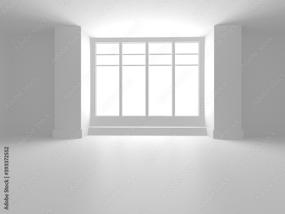 White Modern Background. Abstract Room Interior Concept White Modern Background. Abstract Room Interior Concept