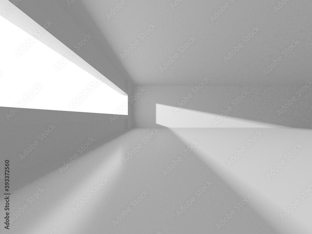 Illuminated room interior design. Modern architecture concept background Illuminated room interior design. Modern architecture concept background