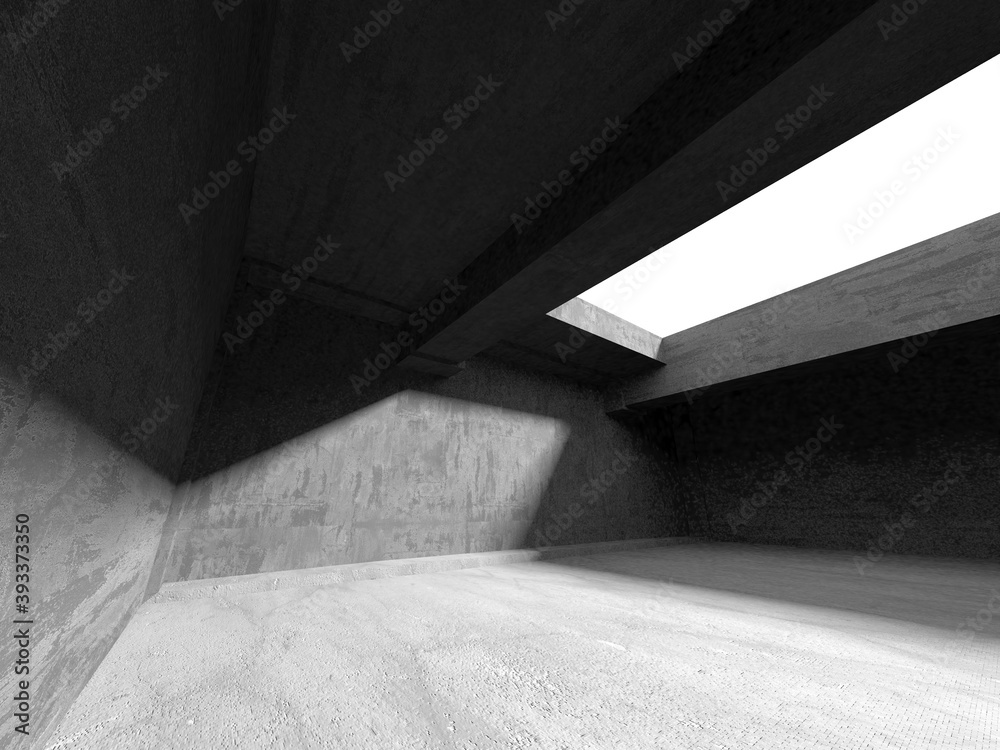 Dark Concrete Wall Architecture. Empty Room Dark Concrete Wall Architecture. Empty Room
