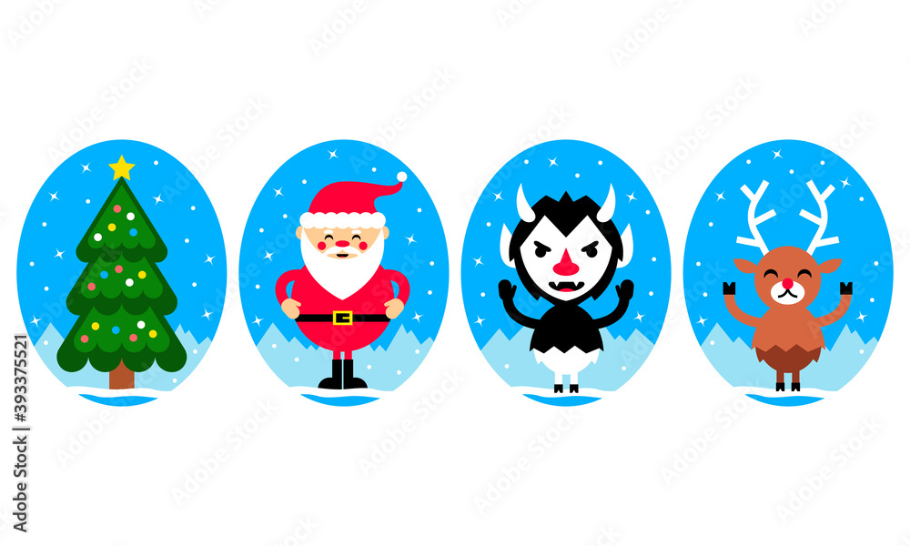 Christmas holiday character vector illustration
