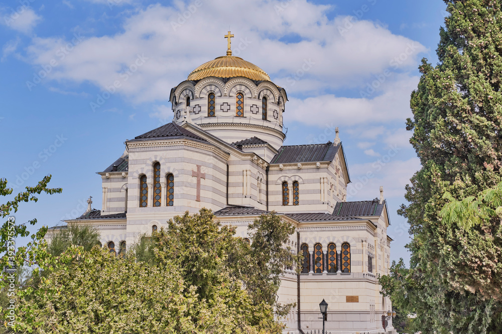 The Russian Orthodox Saint Vladimir Cathedral, Chersonesos Taurica, Sevastopol, Crimean Peninsula.