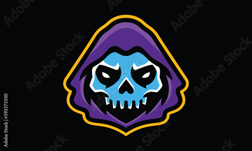 Grim Reaper eSports vector mascot logo design