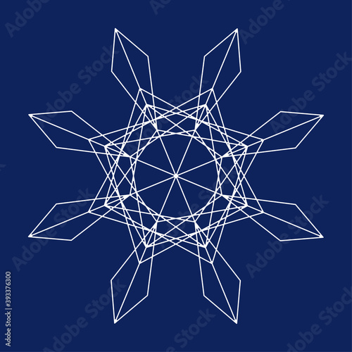 The white snowflake icon is insulated against a blue background.