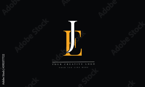 JE, EJ, J, E Letter Logo Design with Creative Modern Trendy Typography photo