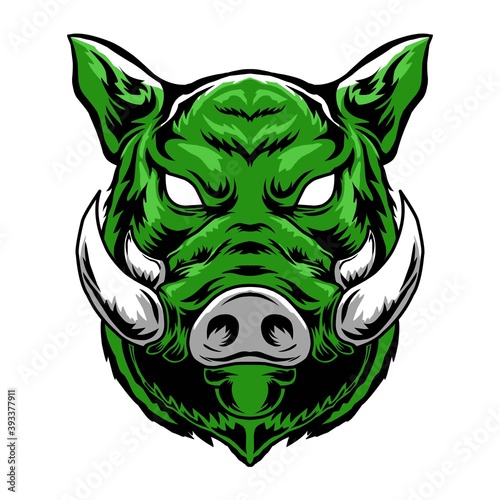 illustration of boar head vector