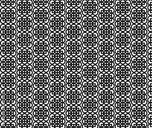 Vector illustration Abstract geometric seamless black and white pattern. Template for design.