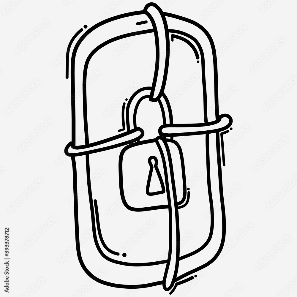smartphone and lock doodle vector icon. Drawing sketch illustration hand drawn line eps10 smartphone and lock doodle vector icon. Drawing sketch illustration hand drawn line eps10