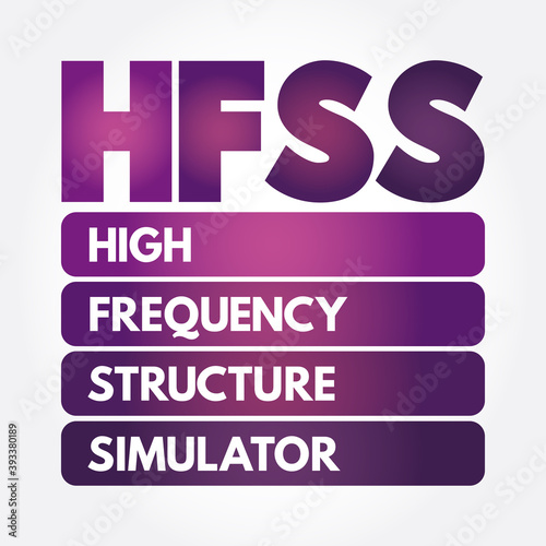 HFSS - High Frequency Structure Simulator acronym, technology concept background