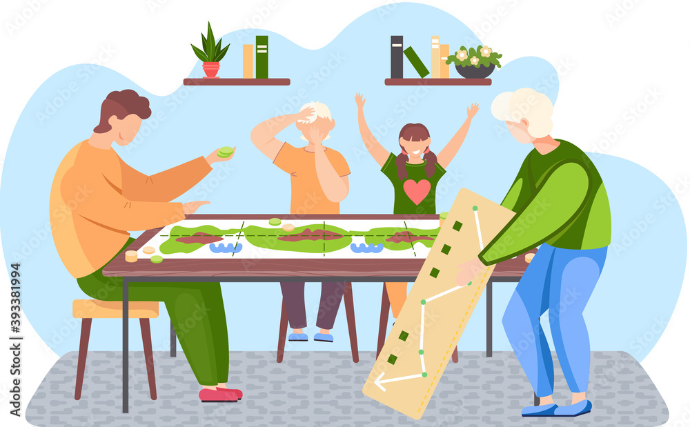 Happy Family Mother Father Son And Daughter Sitting At A Table And happy-family-mother-father-son-and-daughter-sitting-at-a-table-and