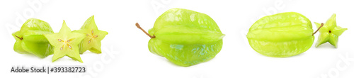 Group of averrhoa isolated on a white background cutout