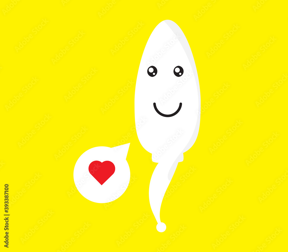 white color sperm illustration on the theme of love white color sperm illustration on the theme of love