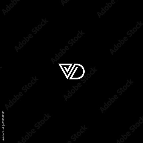 vd letter vector logo abstract photo