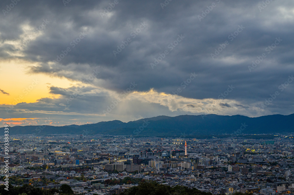 京都の将軍塚からの眺め