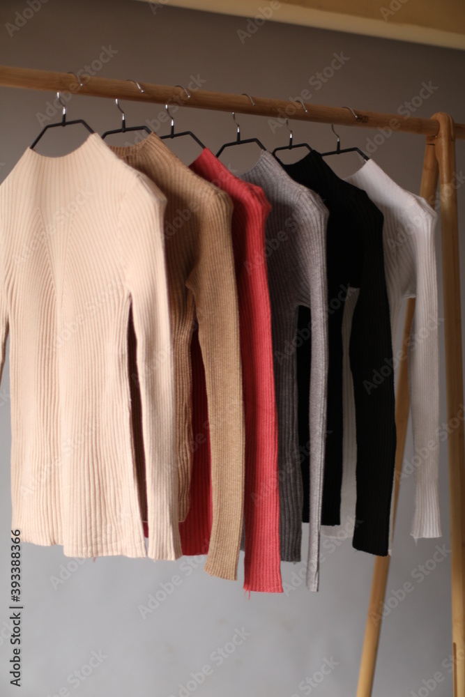 Obraz premium Clothes from cotton different colors