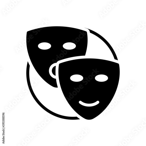 Black solid icon for pretend