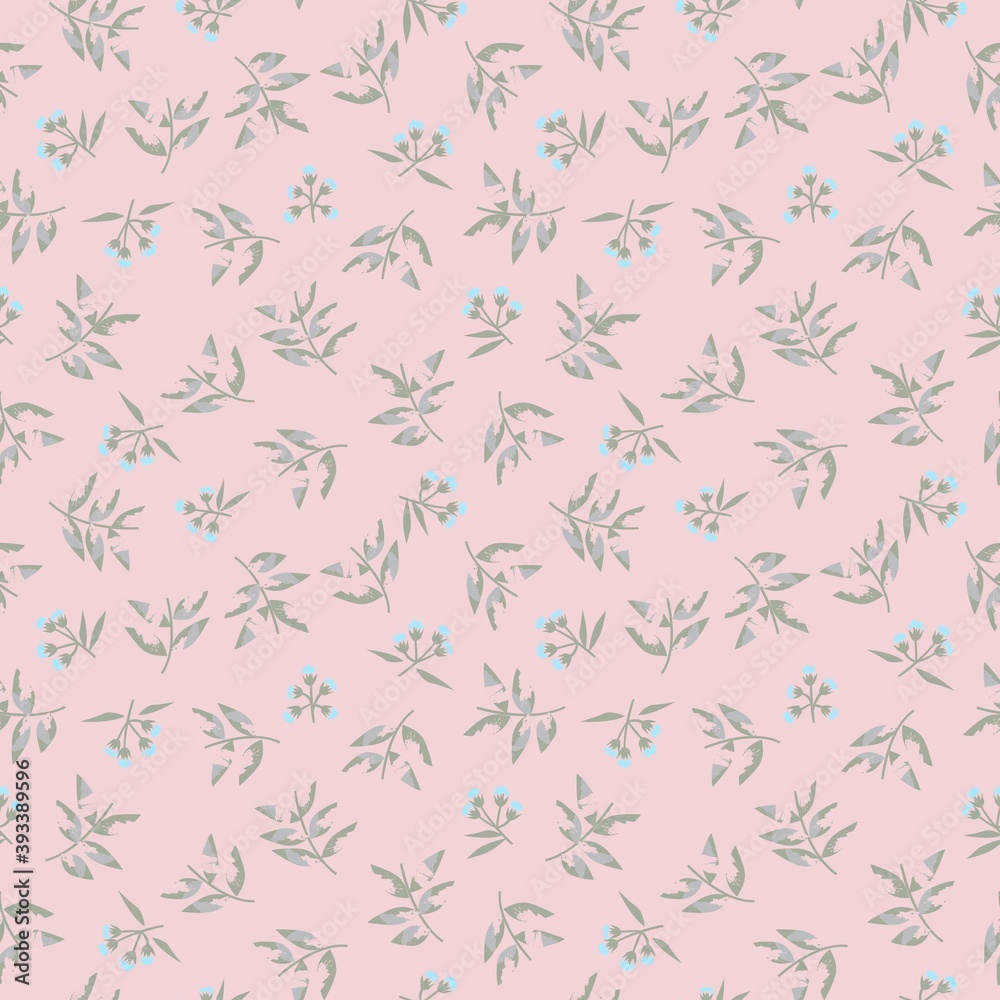 Pink Tropical Botanical Leaf Seamless Pattern Background Pink Tropical Botanical Leaf Seamless Pattern Background