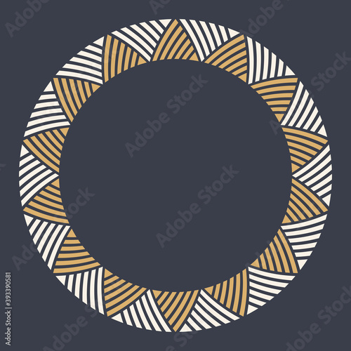 Abstract round meander, cir...