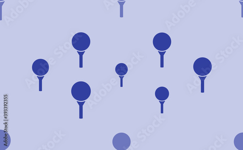 Seamless pattern of large isolated blue golf symbols. The pattern is divided by a line of elements of lighter tones. Vector illustration on light blue background
