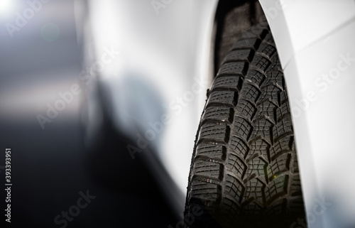Obraz na płótnie winter tire - good tread - service and vulcanization w salonie