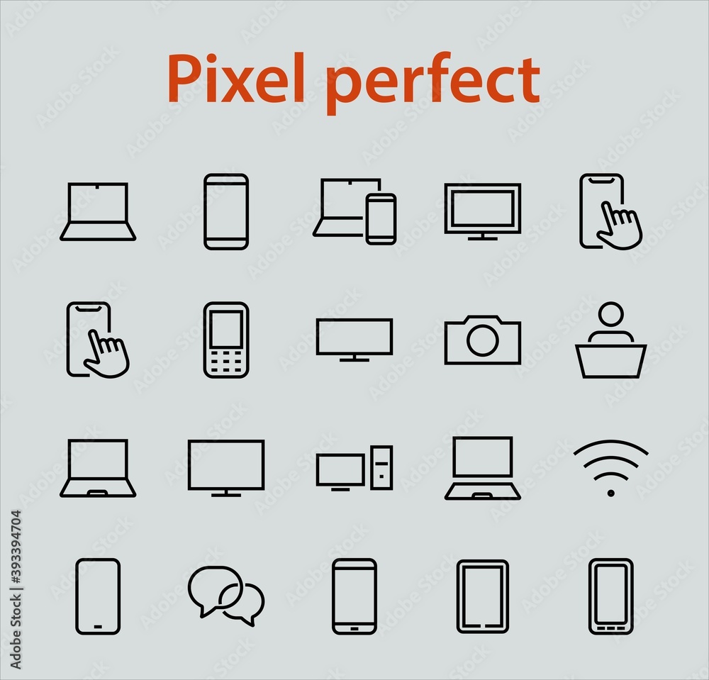 SMART devices and gadgets linear icons set, vector, contains icons computer, camera, laptop, phone, web devices, electronic appliances, and much more. Editable stroke SMART devices and gadgets linear icons set, vector, contains icons computer, camera, laptop, phone, web devices, electronic appliances, and much more. Editable stroke