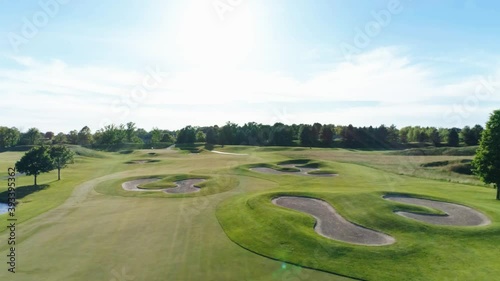 golf course in the evening summer